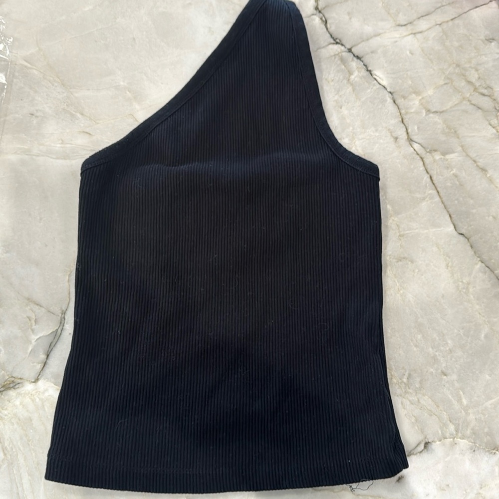 RAG by RD one shoulder cropped tank